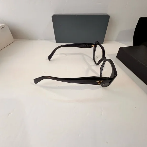 💯- New- Authentic Prada PR18WV 08Q101 Eyeglasses Dark Blue Crystal Cat E…